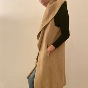 Zara beige long sweater cape